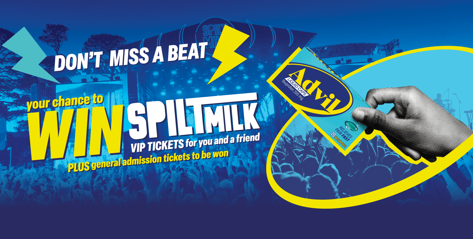 Don't miss a beat — your chance to WIN Spilt Milk VIP tickets for you and a friend, plus general admission tickets to be won.